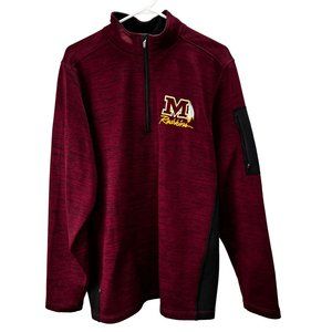 Morris IL High School Football Redskins Pullover 1/4 Zip Sweatshirt Shirt XL Men